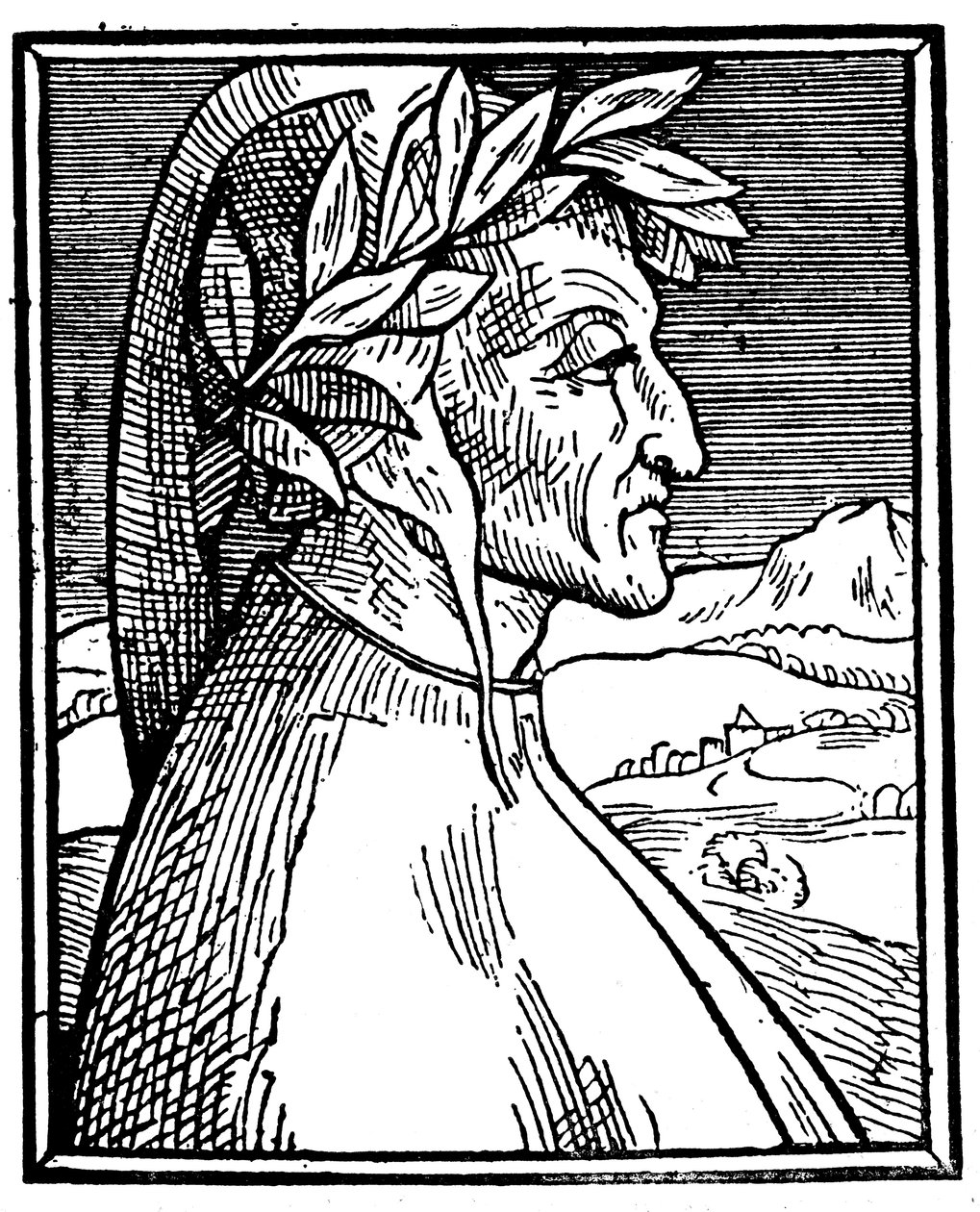 Dante Alighieri 1265-1321, poeta italiano, 1521 da Unbekannt