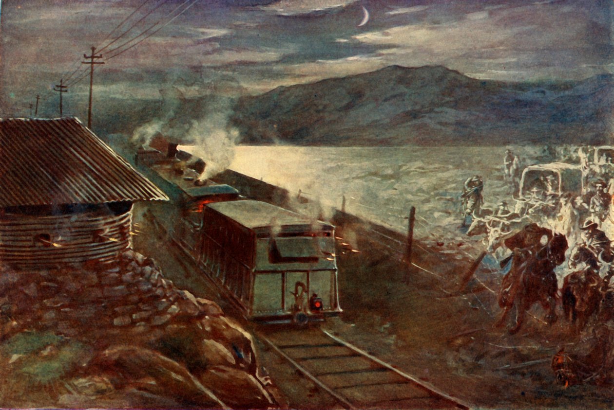 Il tentativo di De Wet di attraversare la ferrovia, 1902 da Unbekannt