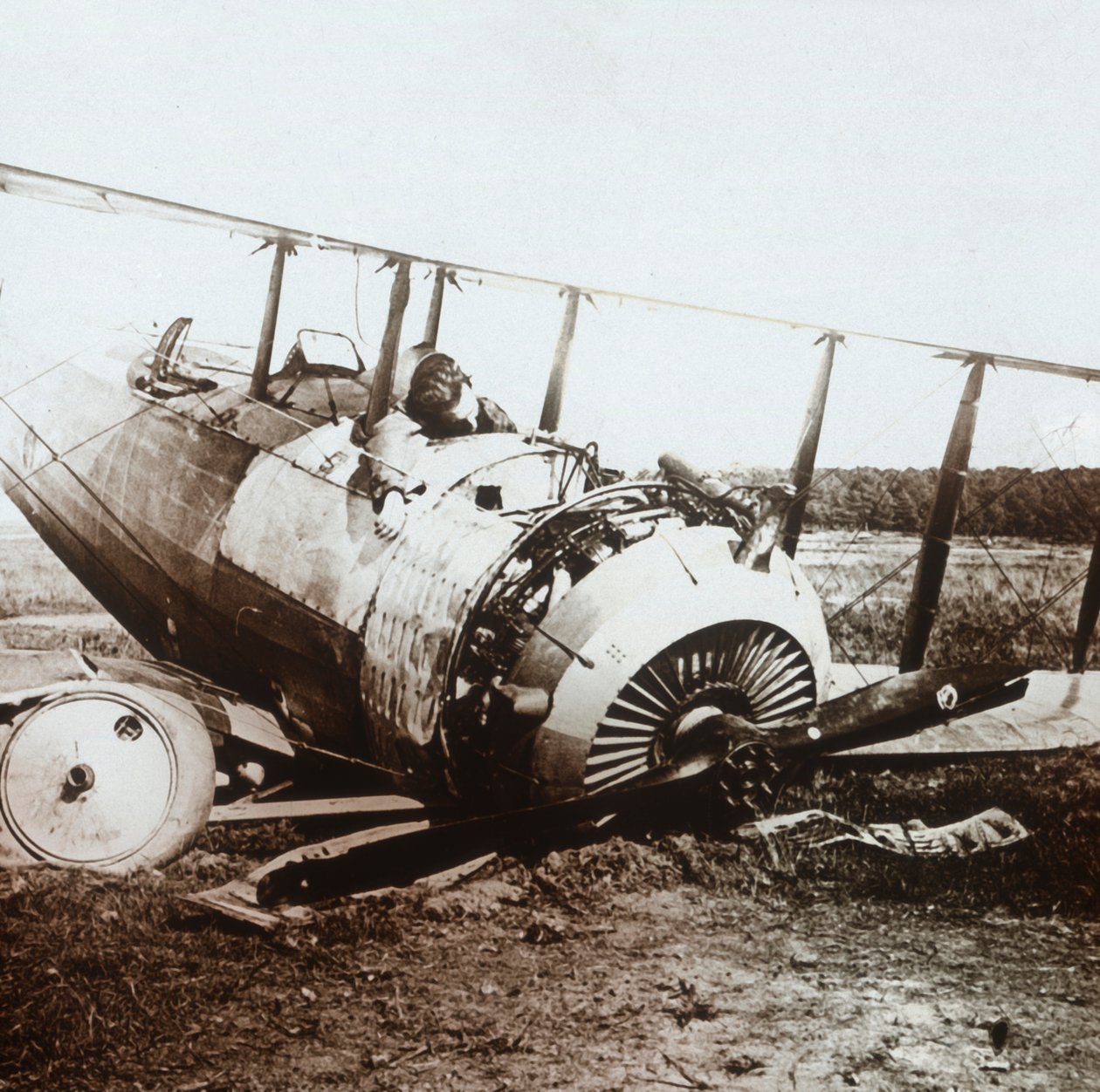Pilota morto in un aereo Salmson abbattuto da Unbekannt