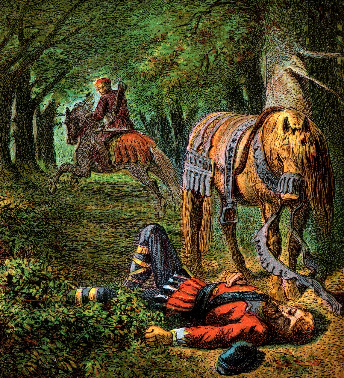 Morte di Guglielmo II, 1100, c1850 da Unbekannt