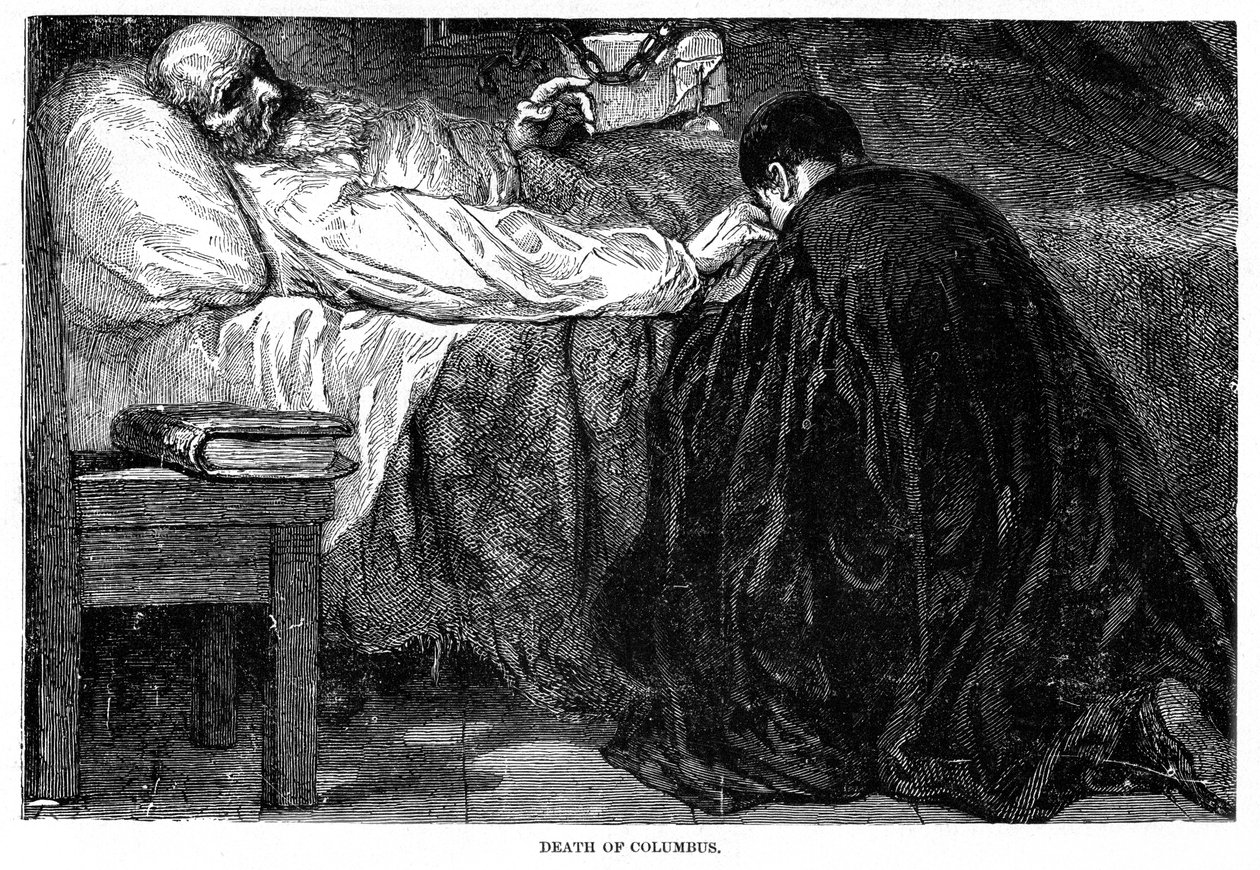 Morte di Cristoforo Colombo, 1506, 1872 da Unbekannt