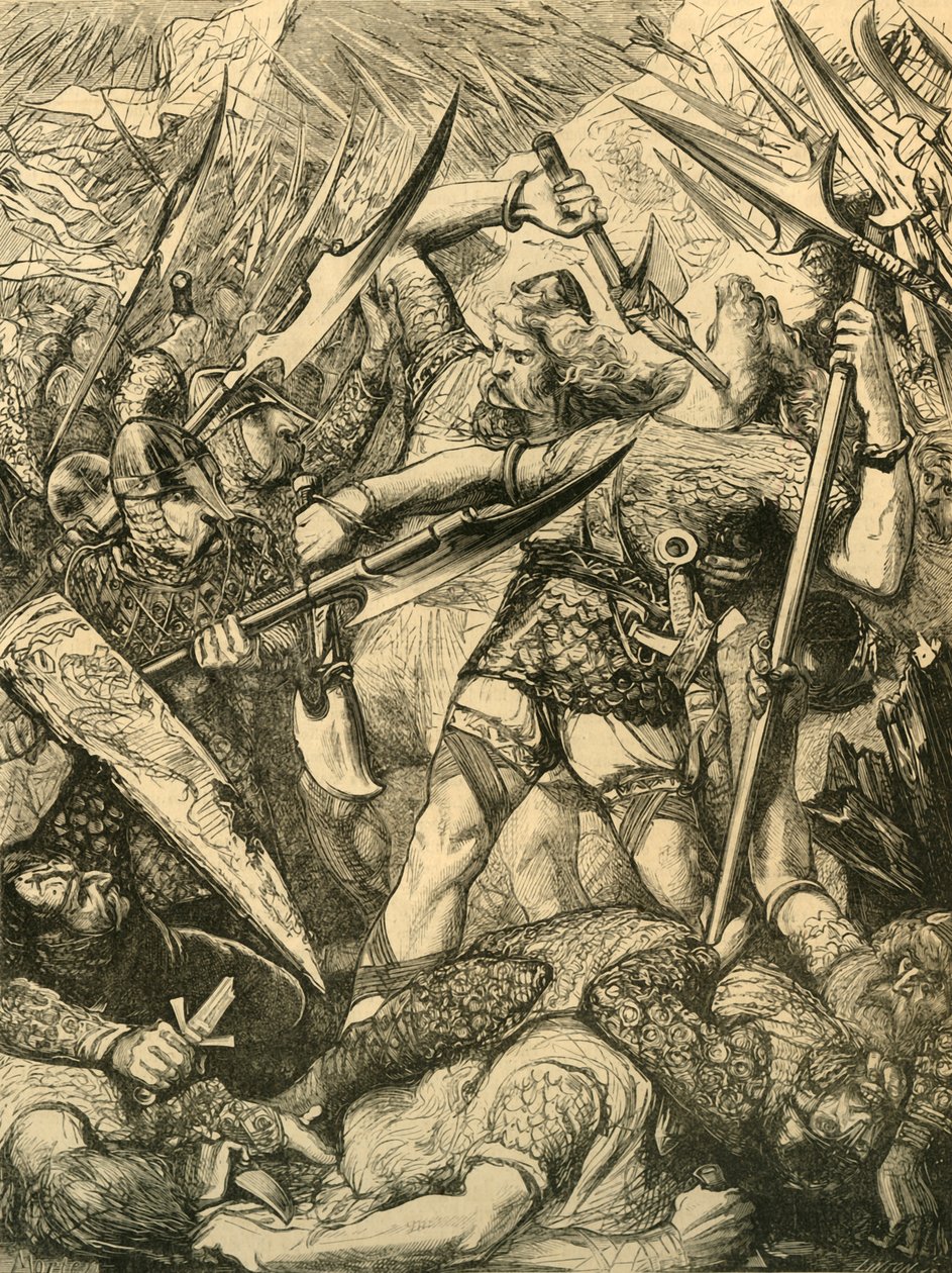 Morte di Harold nella battaglia di Hastings, 1873 da Unbekannt
