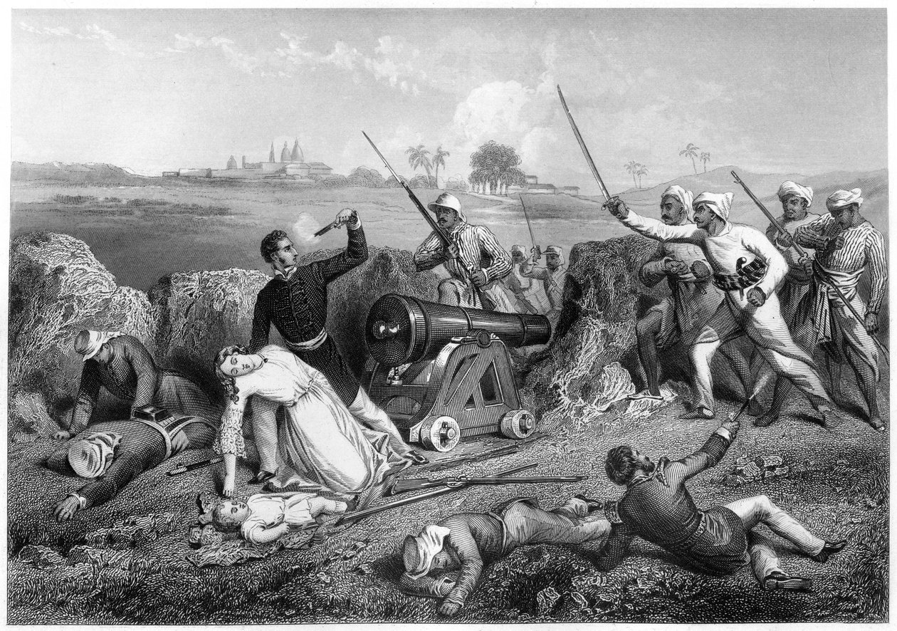 Morte del maggiore Skene e sua moglie a Jhansi, 1857 da Unbekannt