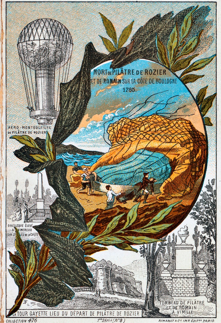 Morte di Pilâtre de Rozier e Romain, 1785 1890s da Unbekannt