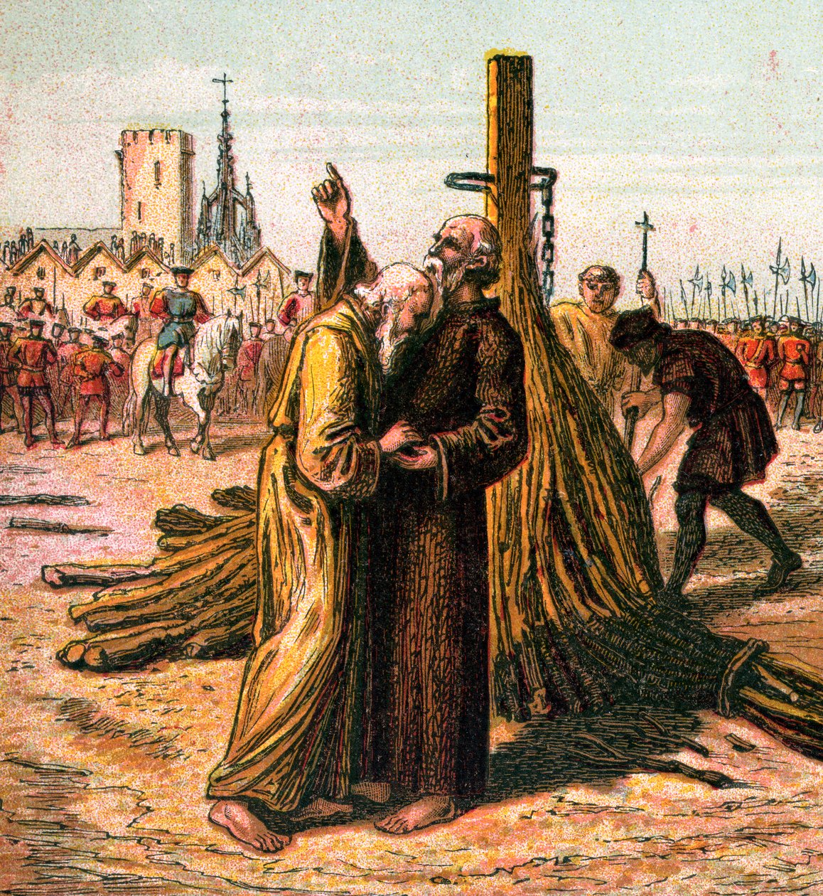 Morte di Ridley e Latimer, 1555, c1850 da Unbekannt