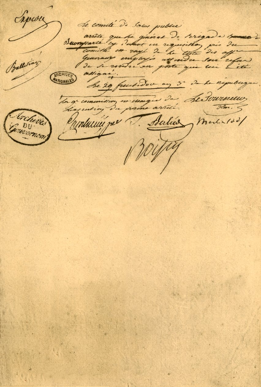 Decreto del Comitato per la Salute Pubblica, 5 settembre 1795, 1921 da Unbekannt
