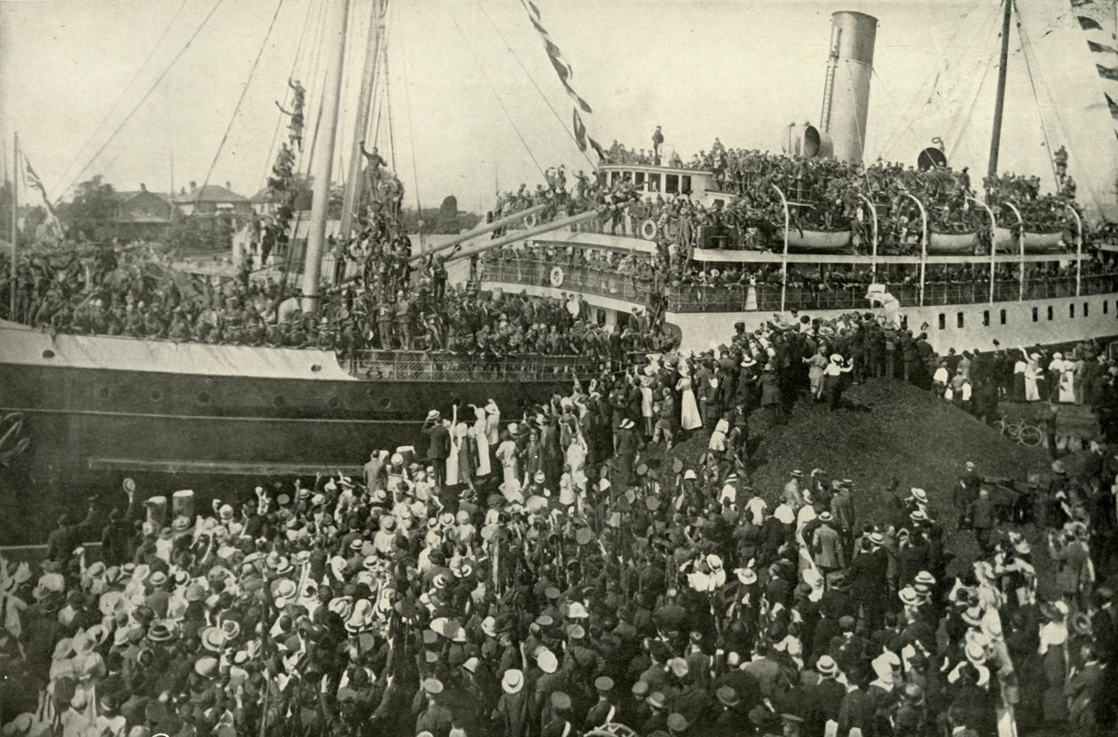 Partenza del contingente vittoriano B.C., c1914, 1919 da Unbekannt