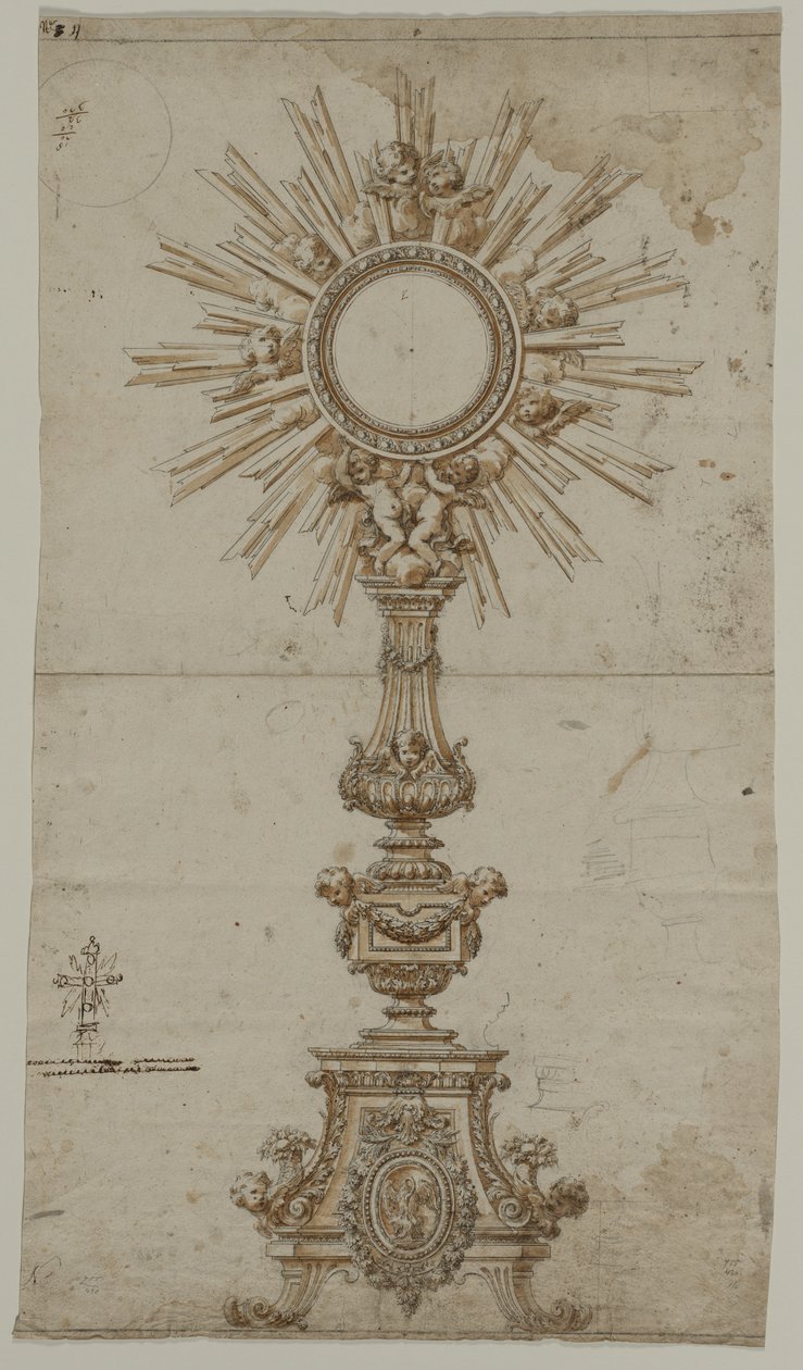 Progetto per un Ostensorio, 1600s da Unbekannt