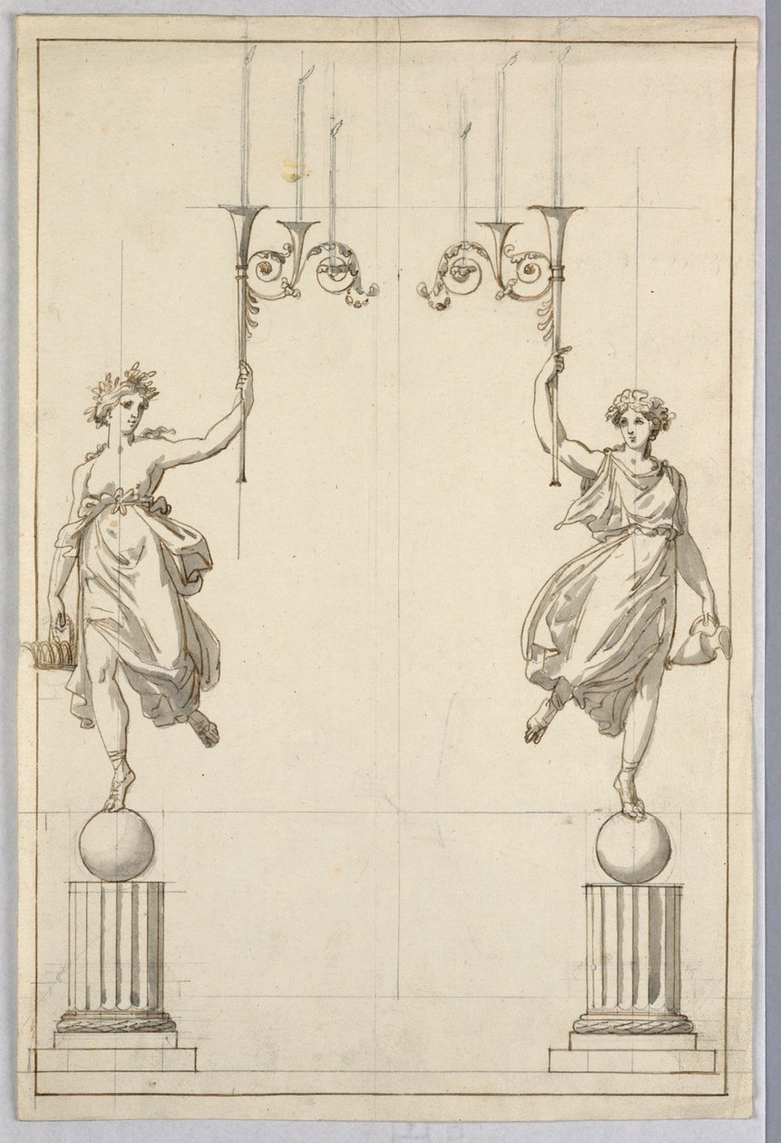Progetto per una coppia di candelabri da Unbekannt
