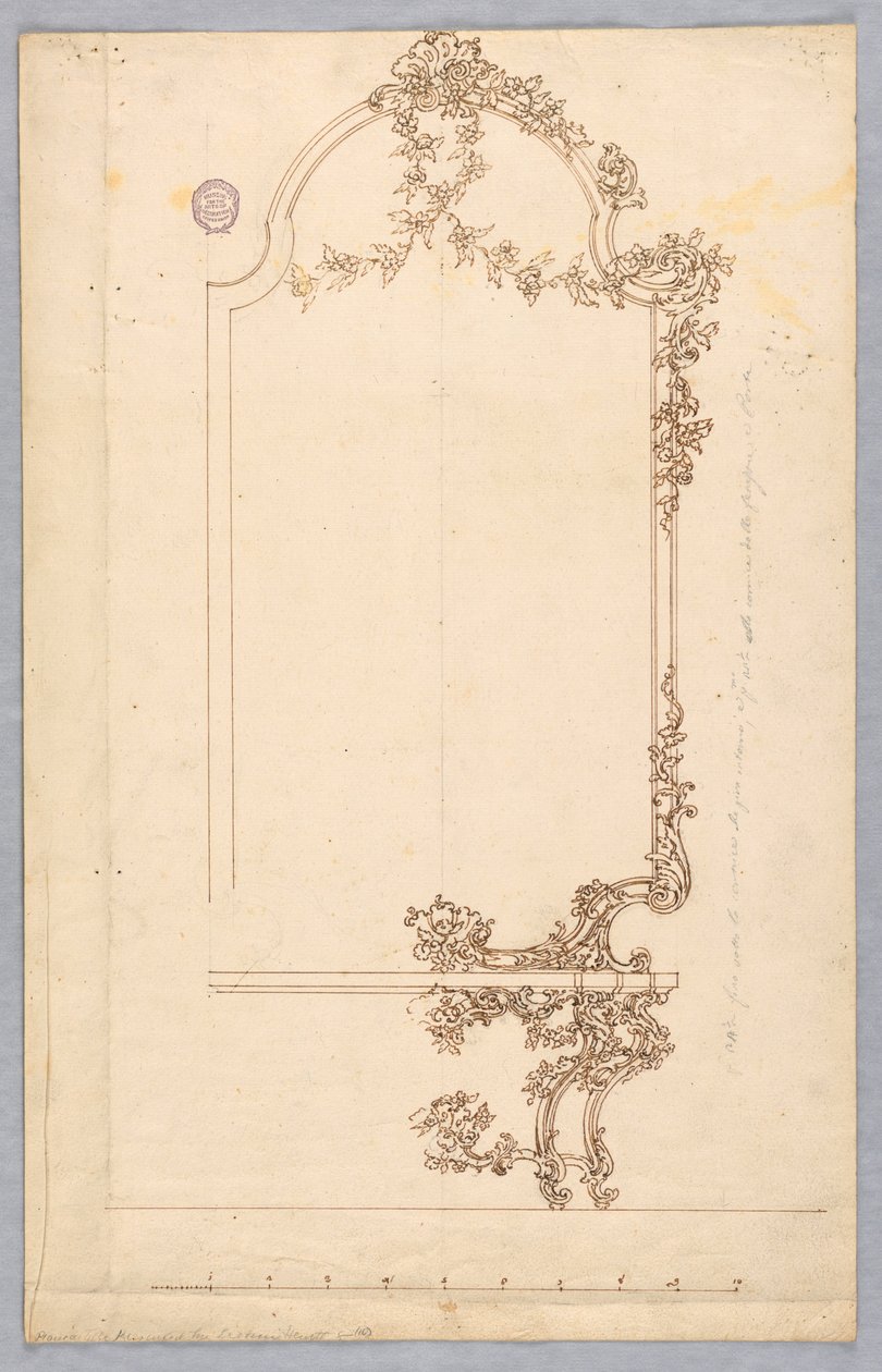 Design per un Tavolo da Parete da Unbekannt