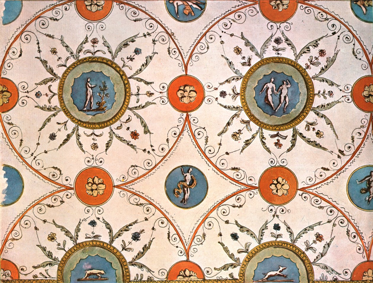 Progetto per un dipinto sul soffitto, Italia, 1928 da Unbekannt
