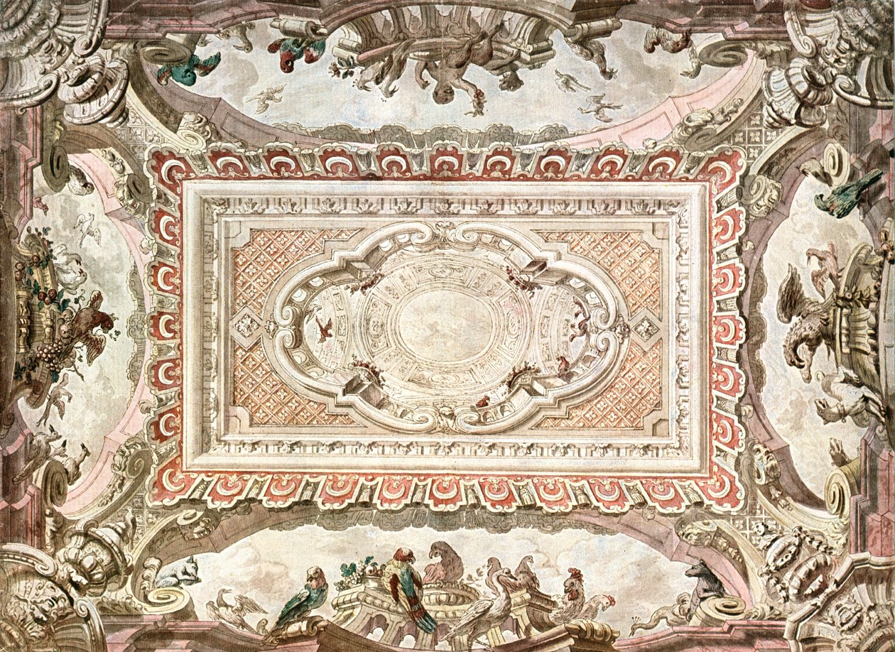 Progetto per un dipinto sul soffitto, Paesi Bassi, 1928 da Unbekannt