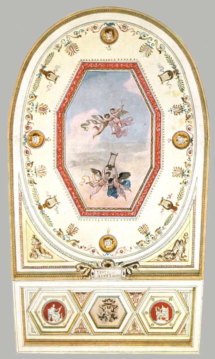 Progetto per un soffitto in un teatro, Italia, 1928 da Unbekannt