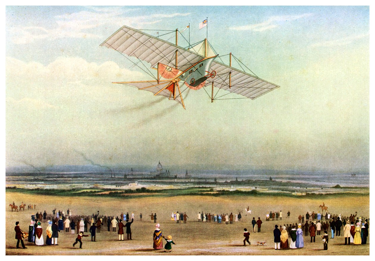 Progetto per una carrozza a vapore aereo, 1843 da Unbekannt