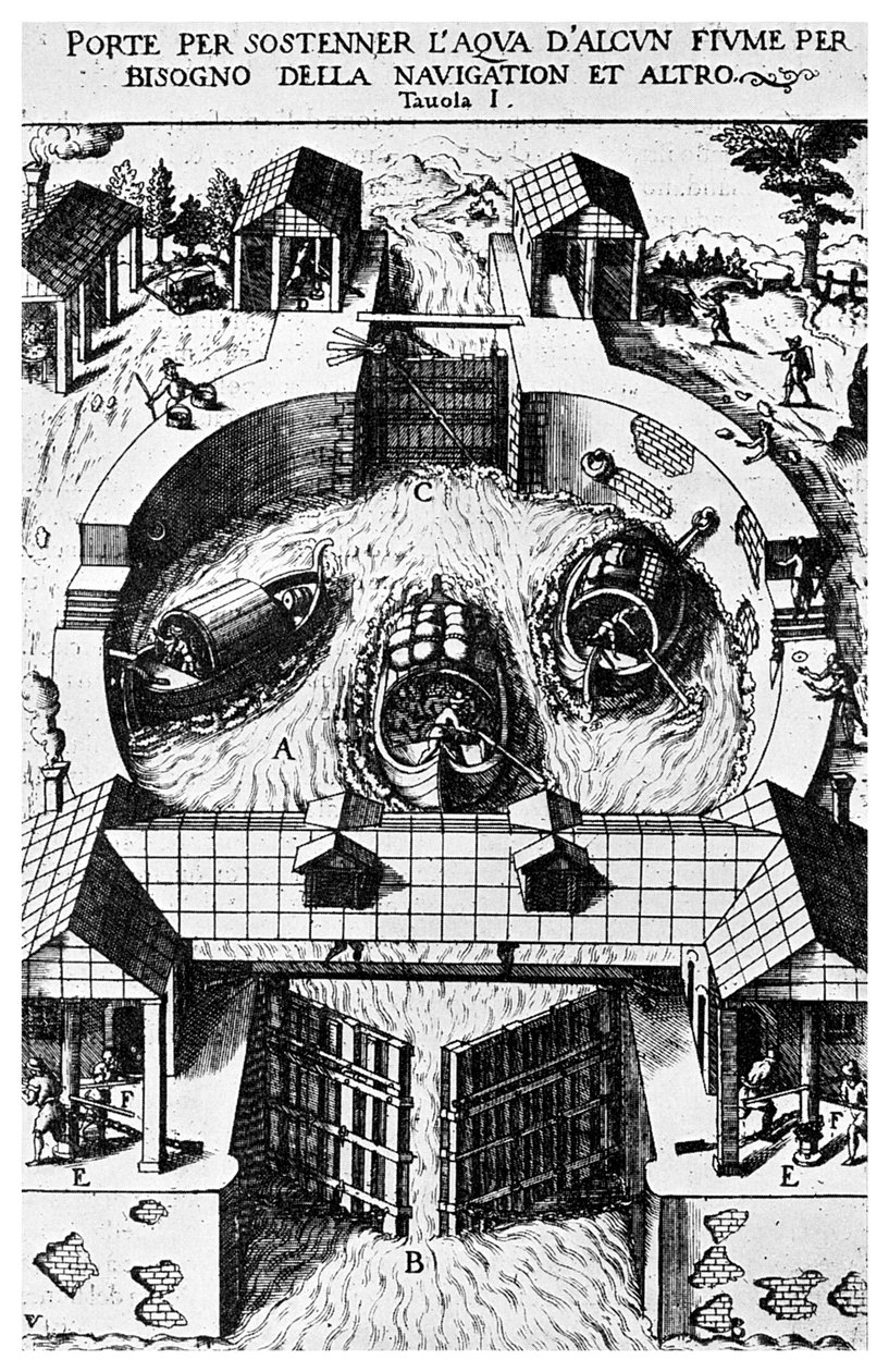 Progetto per chiuse a cerniera di Leonardo da Vinci, XV secolo 1956 da Unbekannt