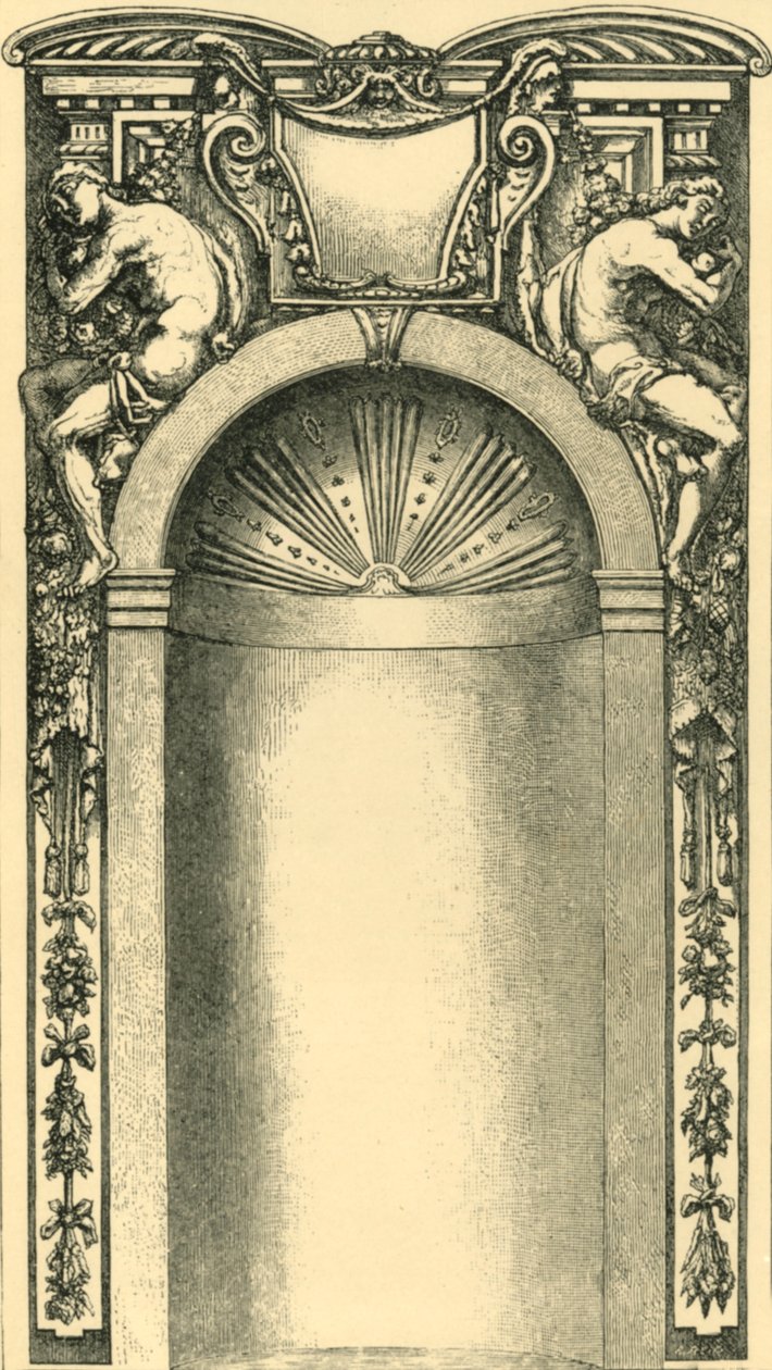 Progetto per la decorazione di una nicchia, fine XVI secolo, 1881 da Unbekannt