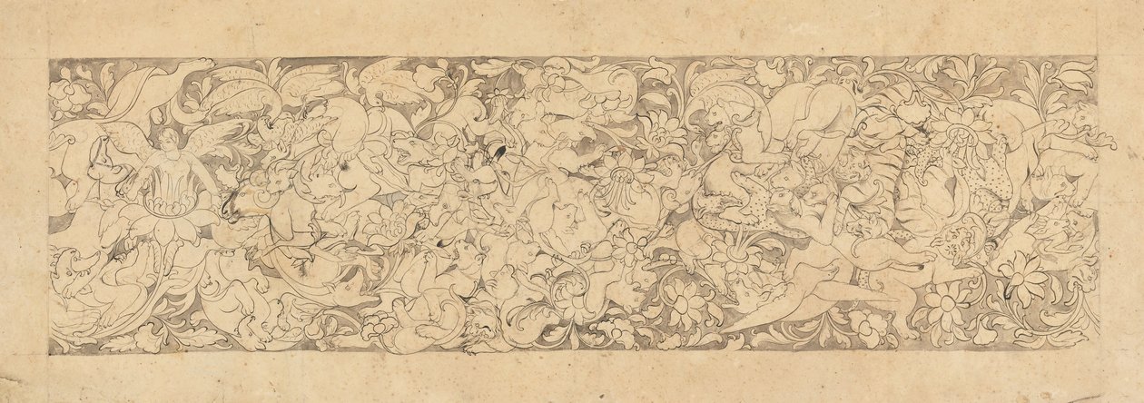 Disegno di animali e piante intrecciati da Unbekannt