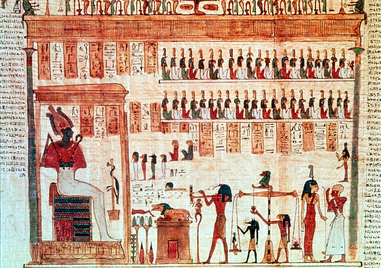 Dettaglio da un rotolo del Libro dei Morti, Antico Egitto, Periodo Tolemaico, 332-30 a.C. da Unbekannt