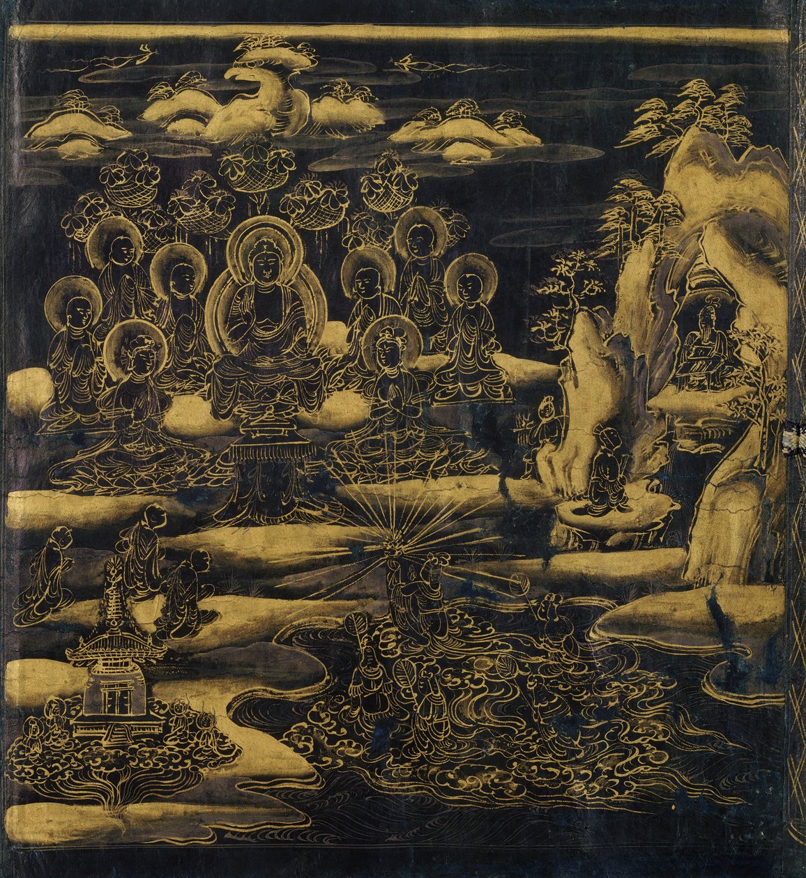 Devadatta, Capitolo 12 del Sutra del Loto Hoke-kyo, Daibadatta-bon, 12° secolo da Unbekannt