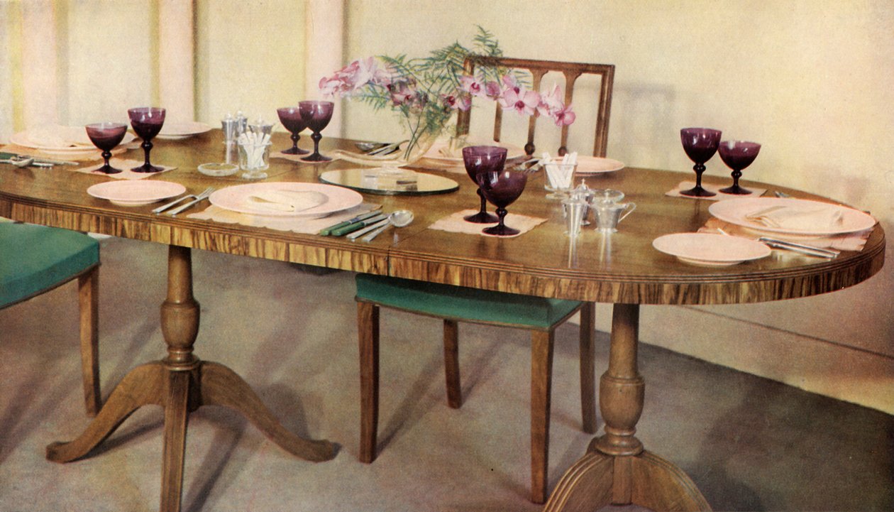 Tavola da pranzo allestita da Harrods Ltd., Londra, 1937 da Unbekannt