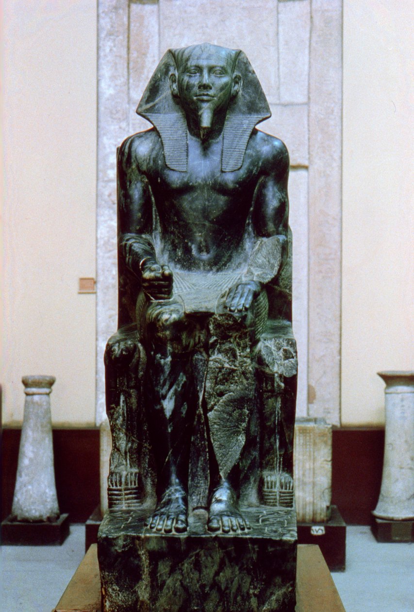 Statua di diorite del faraone egiziano antico Khafre da Unbekannt