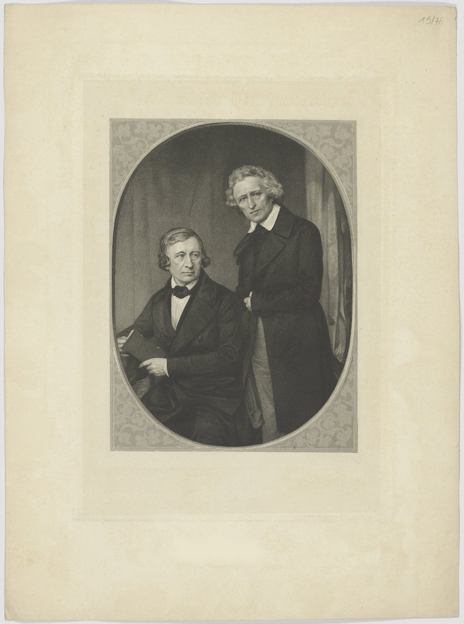 Doppio ritratto dei fratelli Grimm, ca 1845 da Unbekannt