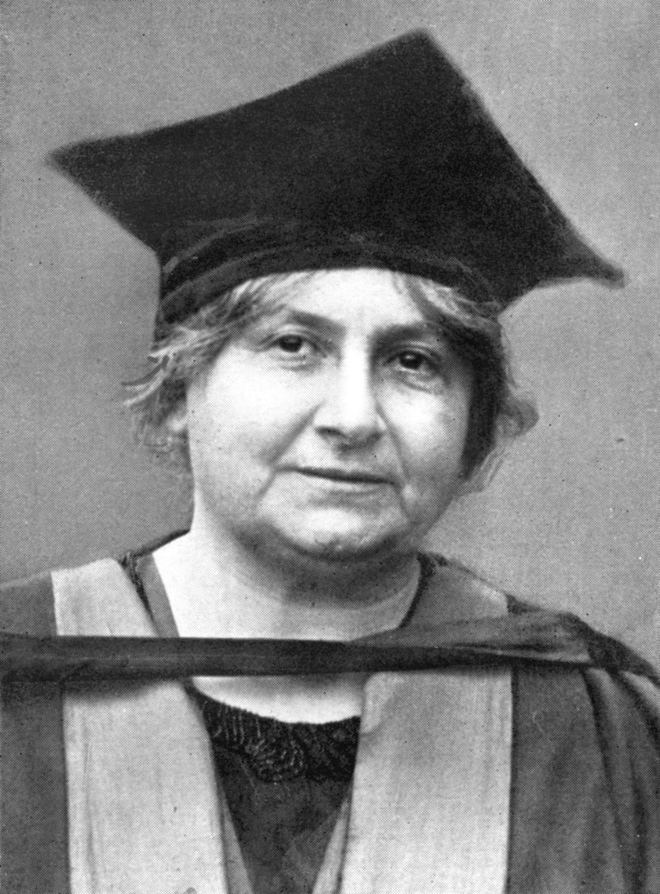 Dr Maria Montessori 1870-1952, filosofa italiana, 1926 da Unbekannt