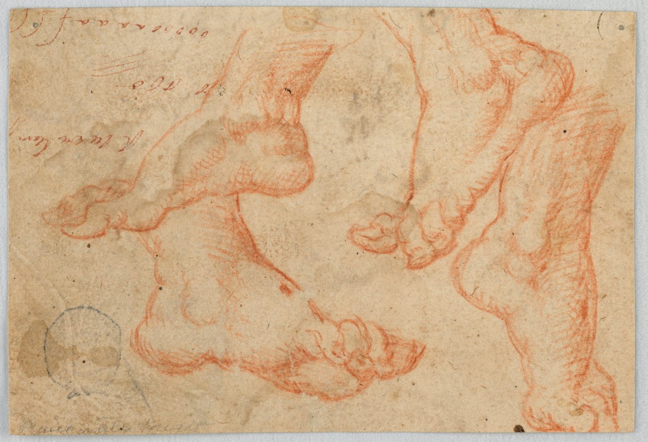 Disegno, Quattro Studi di un Piede da Unbekannt