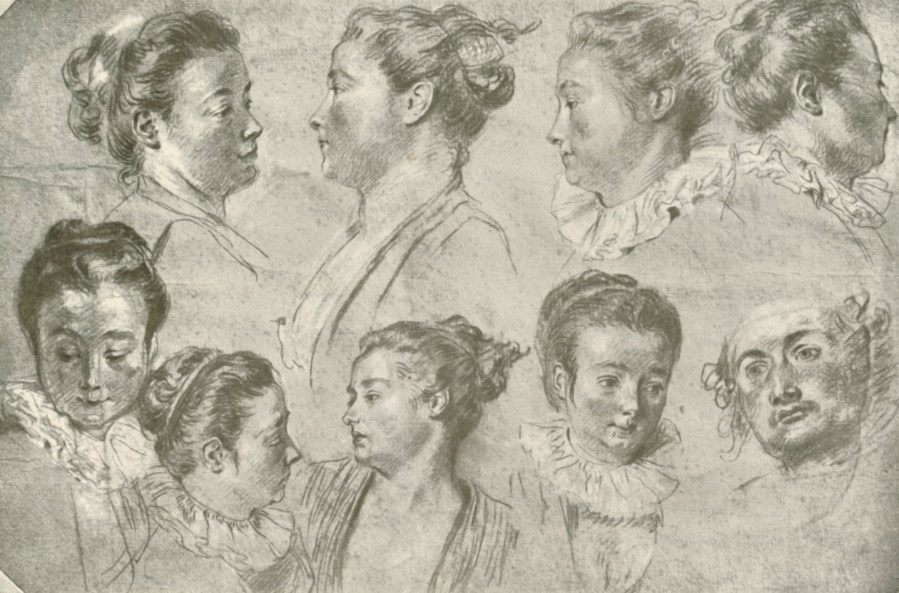 Disegno in tre gessi, inizio XVIII secolo, 1908 da Unbekannt