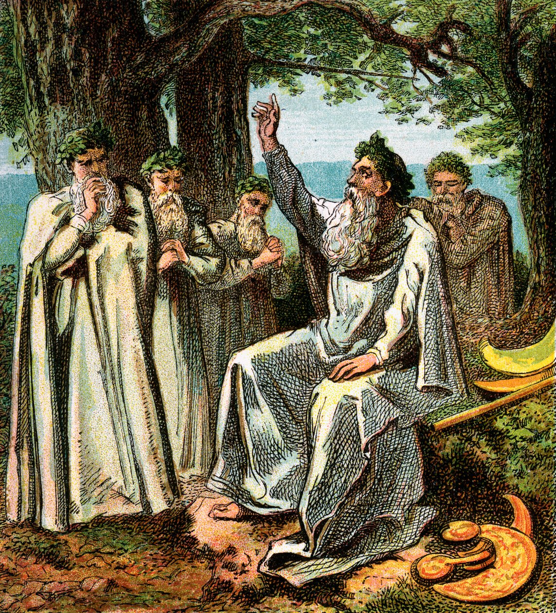 Druidi, o sacerdoti britannici, c. 1850 da Unbekannt