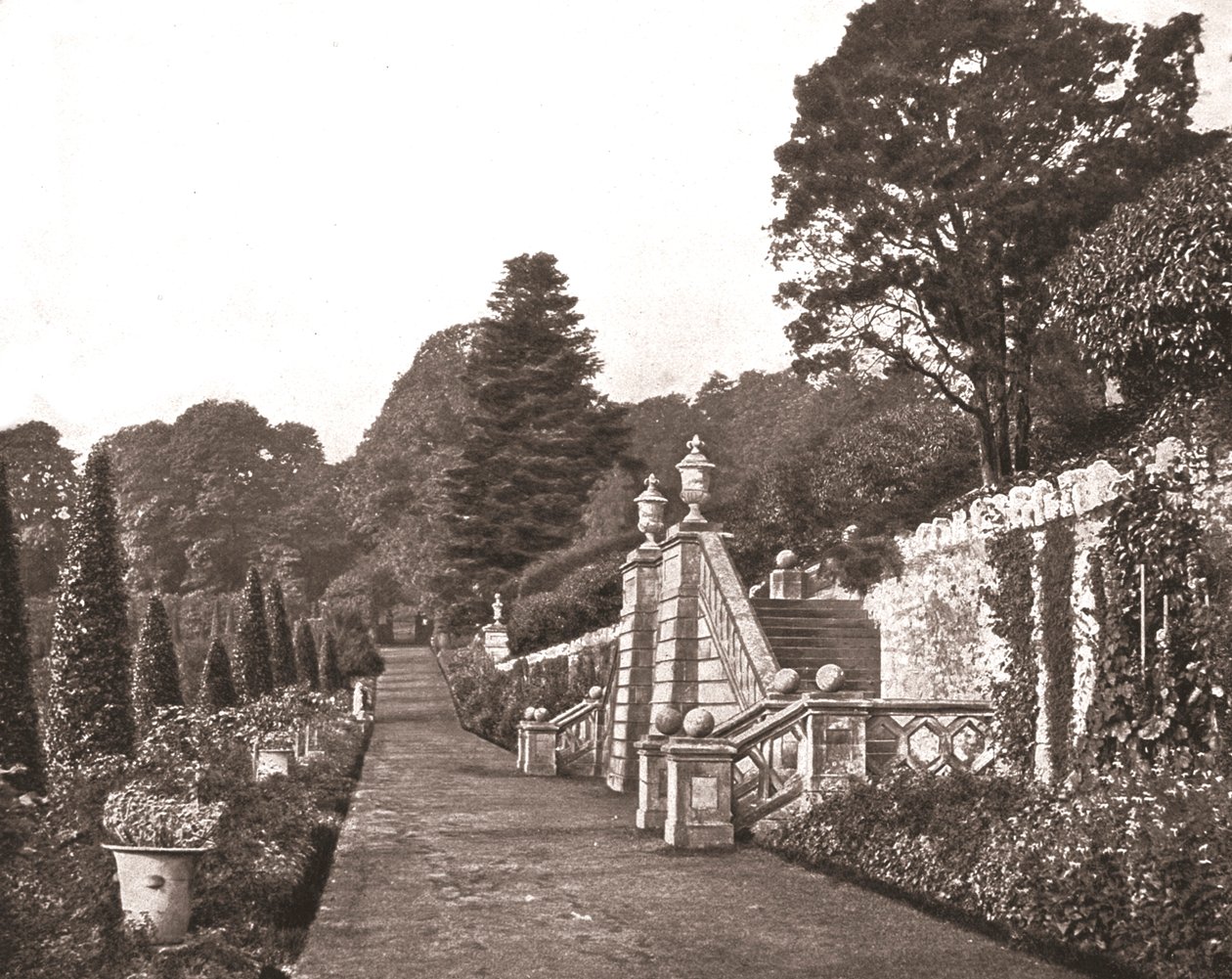 Giardini del Castello di Drummond, Perthshire, Scozia, 1894 da Unbekannt