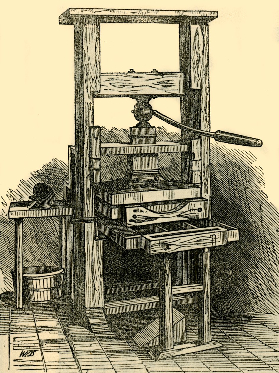 Duplicato della Pressa di Franklin, 1881 da Unbekannt