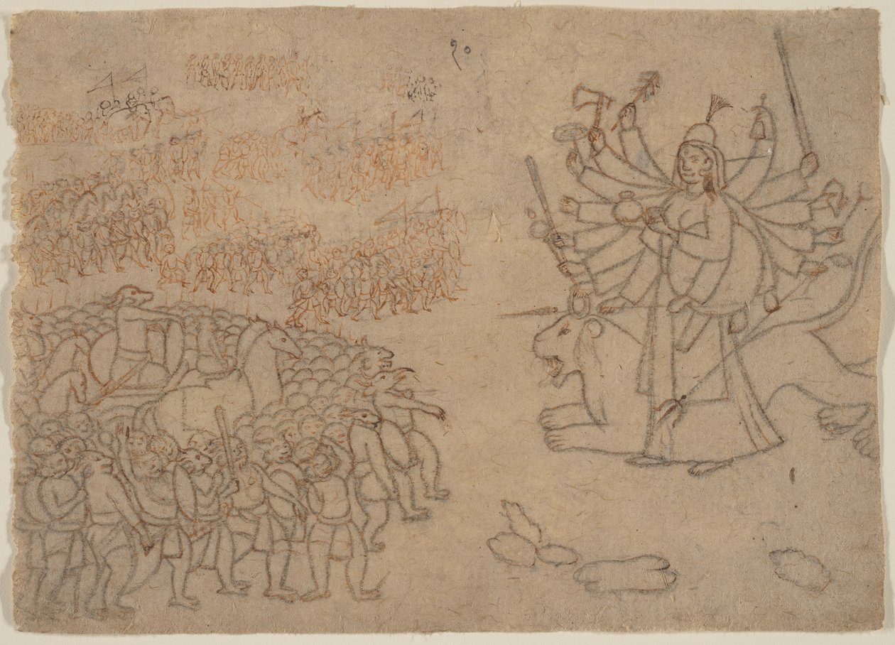 Durga affronta l