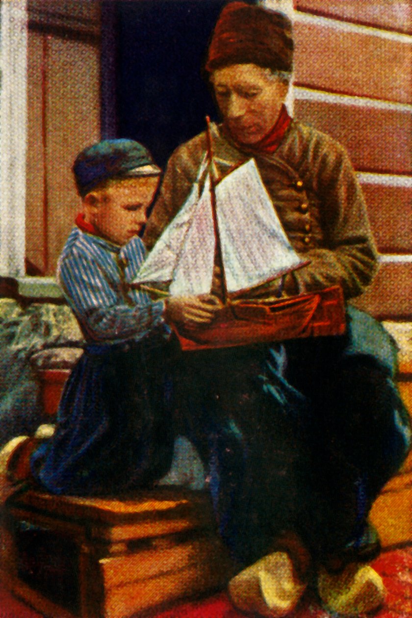 Padre e figlio olandesi in abito tradizionale, c1928 da Unbekannt