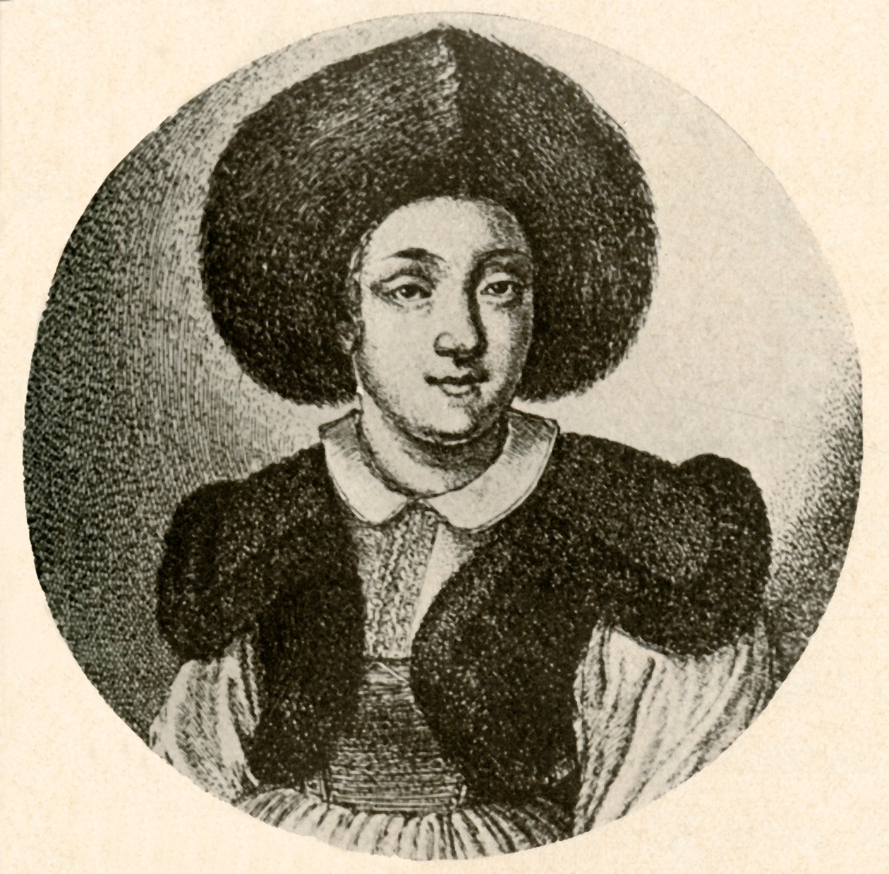 Ragazza olandese con berretto di pelliccia e giacca bordata di pelliccia, 1641, 1937 da Unbekannt