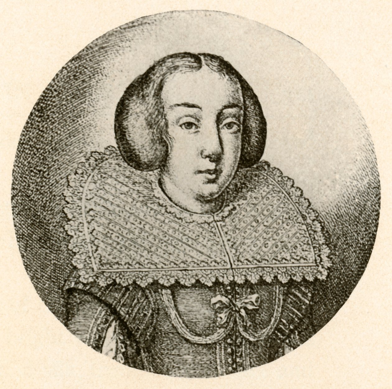 Signora olandese, capelli acconciati a sbuffi ai lati, 1645, 1937 da Unbekannt