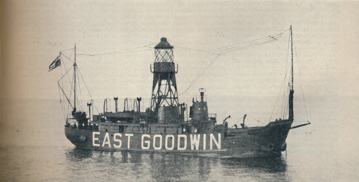 Nave faro di East Goodwin a un miglio e mezzo a est delle sabbie di Goodwin, 1937 da Unbekannt