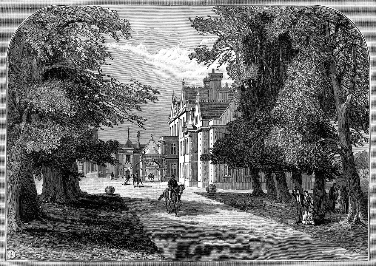Facciata est e ingresso principale, Sandringham, Norfolk da Unbekannt