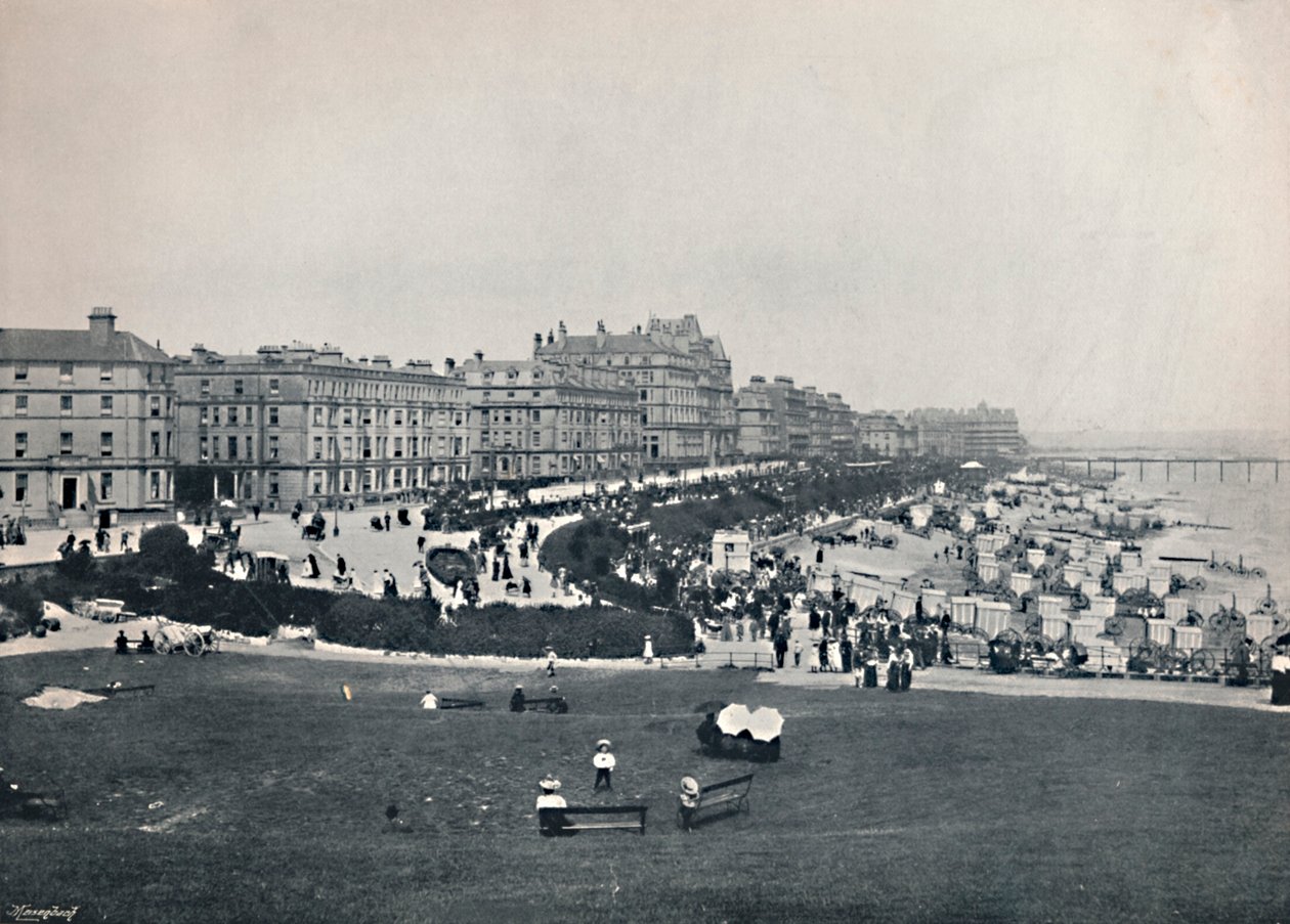 Eastbourne - Vista generale dalla Wish Tower, 1895 da Unbekannt