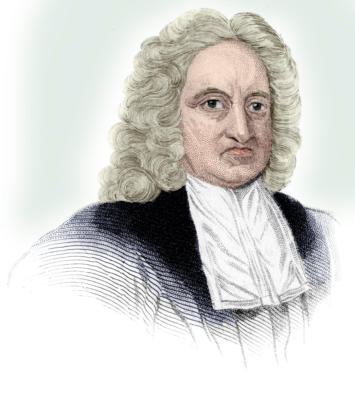 Edmond Halley, astronomo, matematico, meteorologo e fisico inglese, c1850 da Unbekannt