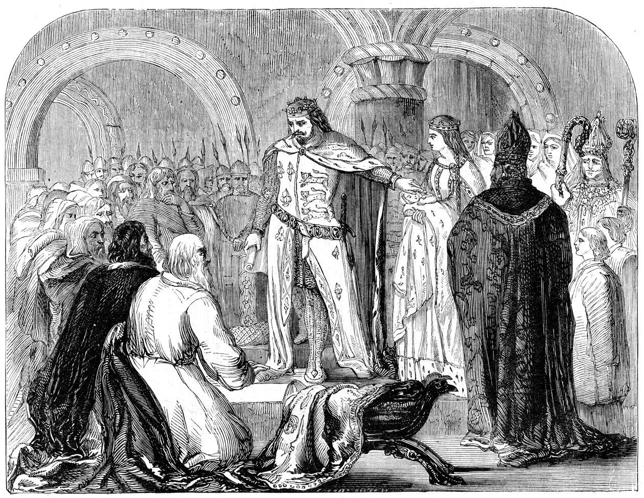 Edoardo I presenta il suo figlio neonato ai gallesi, 1284 da Unbekannt
