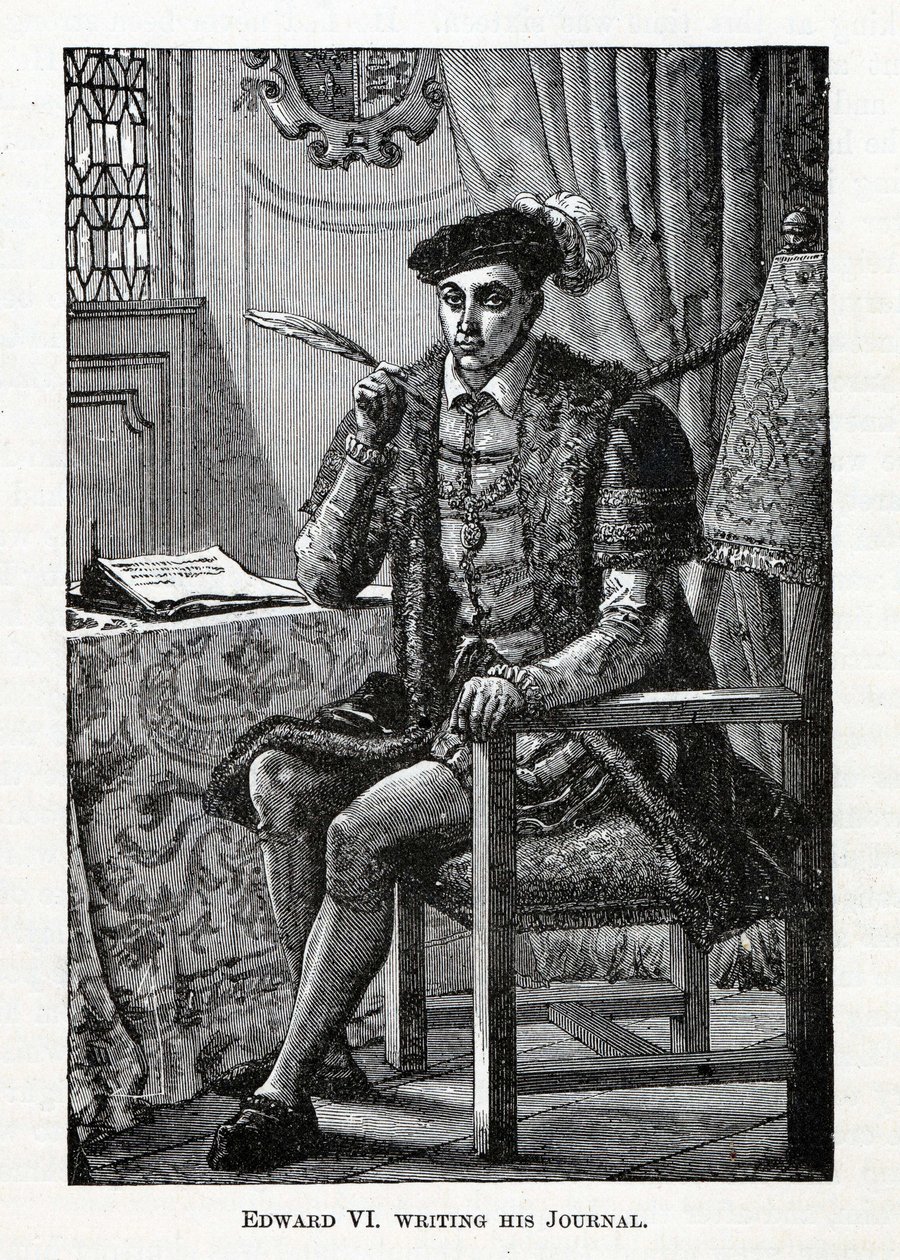 Edoardo VI che scrive il suo Diario da Unbekannt