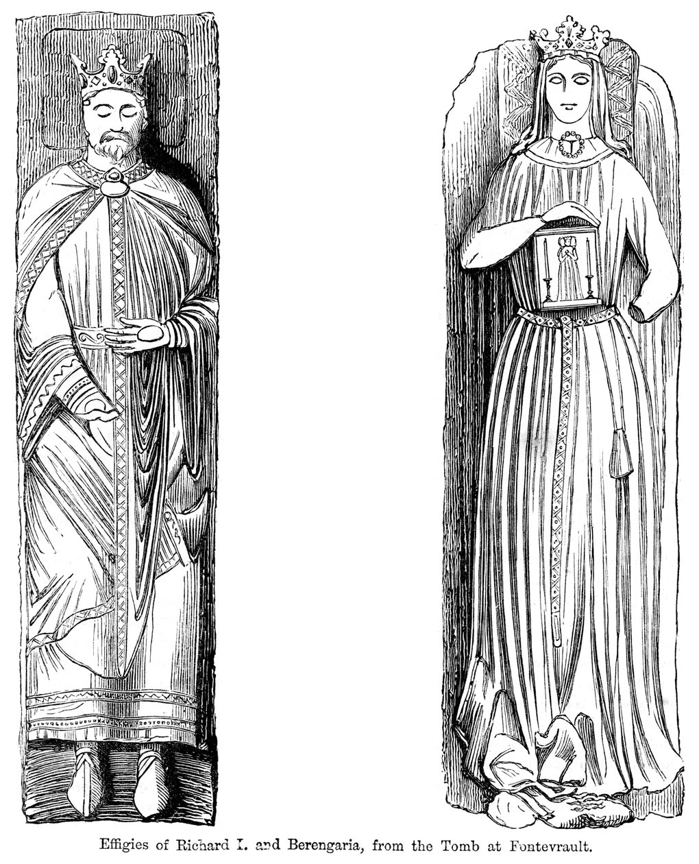 Effigi di Riccardo I e Berengaria, dalla tomba all