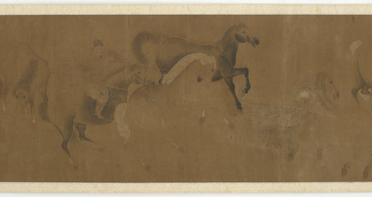 Otto cavalli e un groom, Dinastia Ming o Qing, XVII secolo da Unbekannt