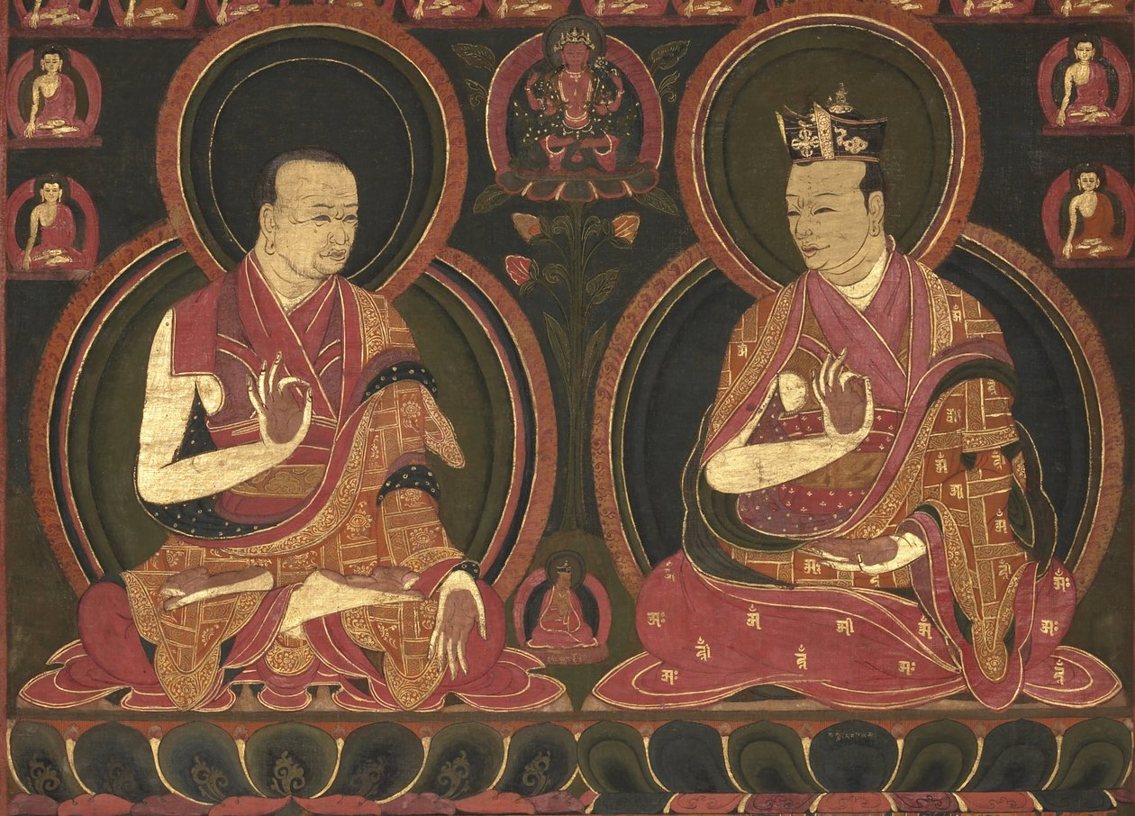 Ottavo Karmapa, Mikyo Dorje (1507-1554) e il suo maestro il Primo Sangye Nyenpa da Unbekannt