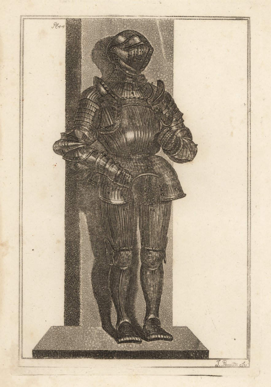 Elegante armatura scanalata portata da Lord Warwick dalla Germania da Unbekannt