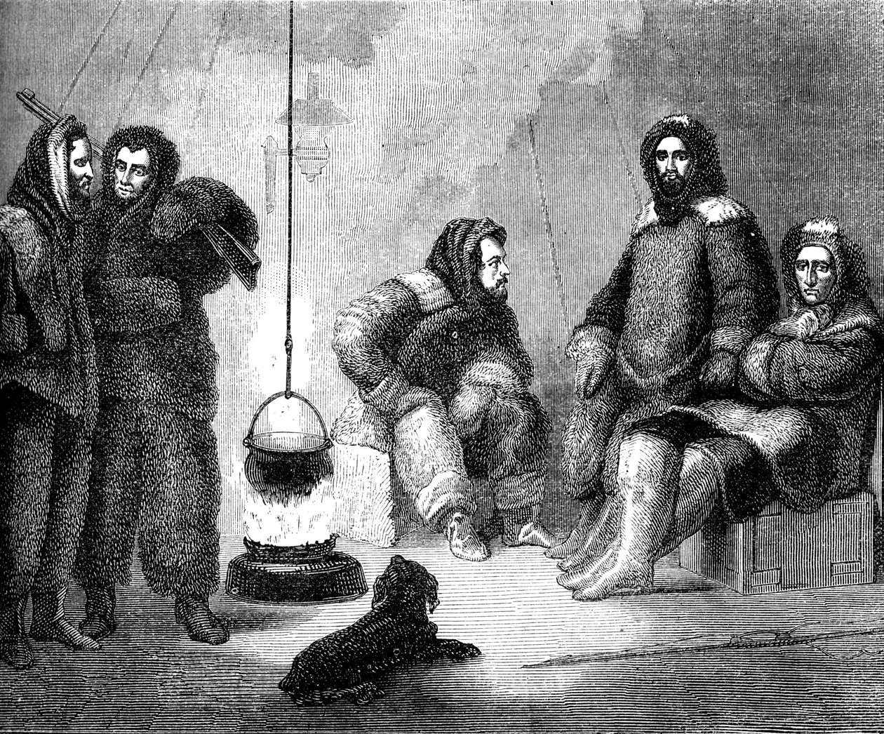 Elisha Kent Kane e i suoi compagni in Groenlandia, c1855 da Unbekannt