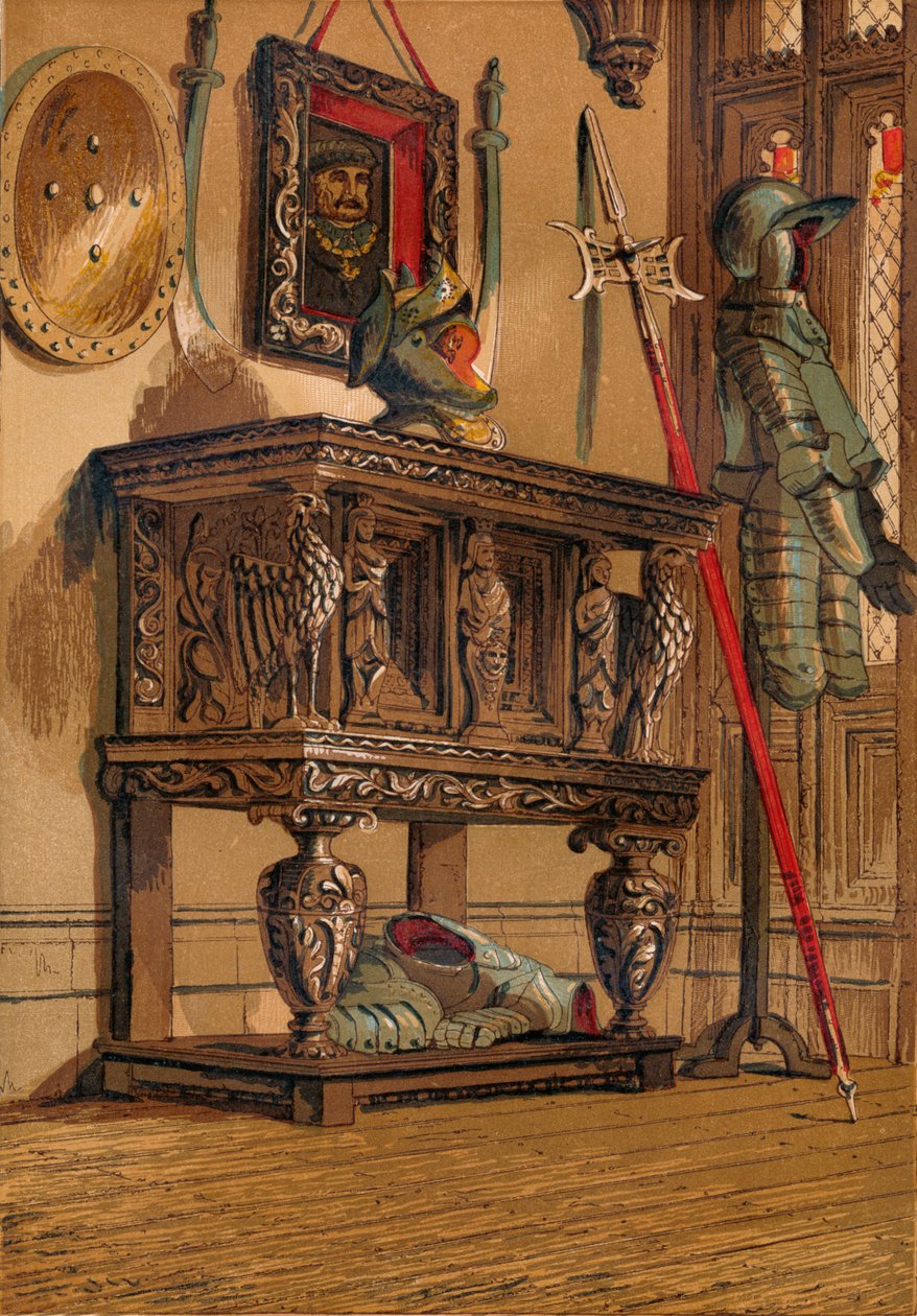 Credenza o mobile da corte elisabettiana, c1845, 1864 da Unbekannt