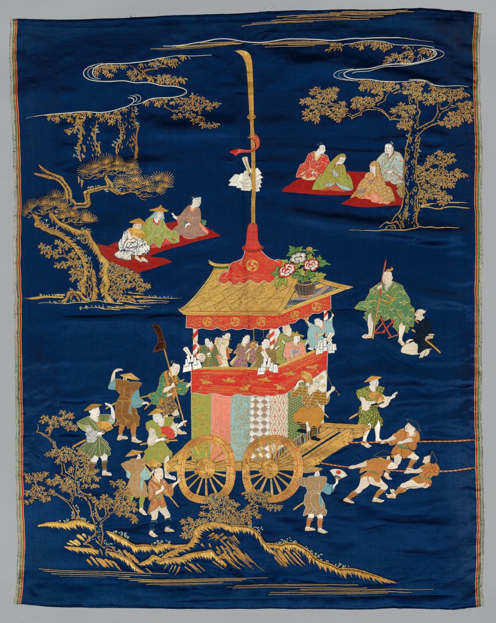 Fukusa ricamato, fine 1800-inizio 1900 da Unbekannt