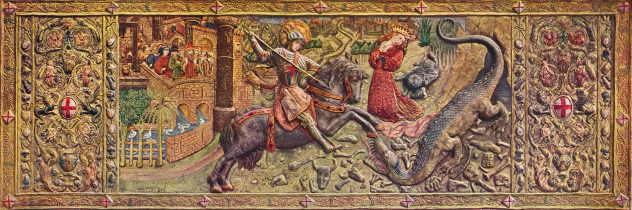 Paliotto ricamato di San Giorgio, dal Palau de la Generalitat da Unbekannt